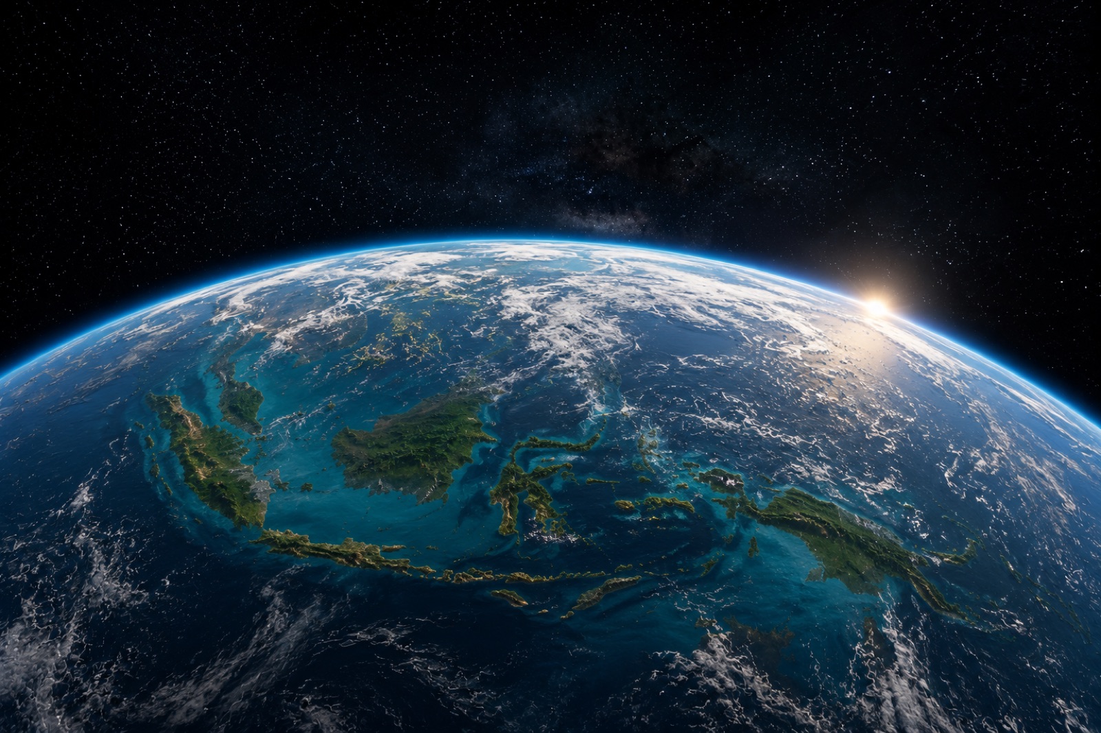 Earth at night seen from orbit
